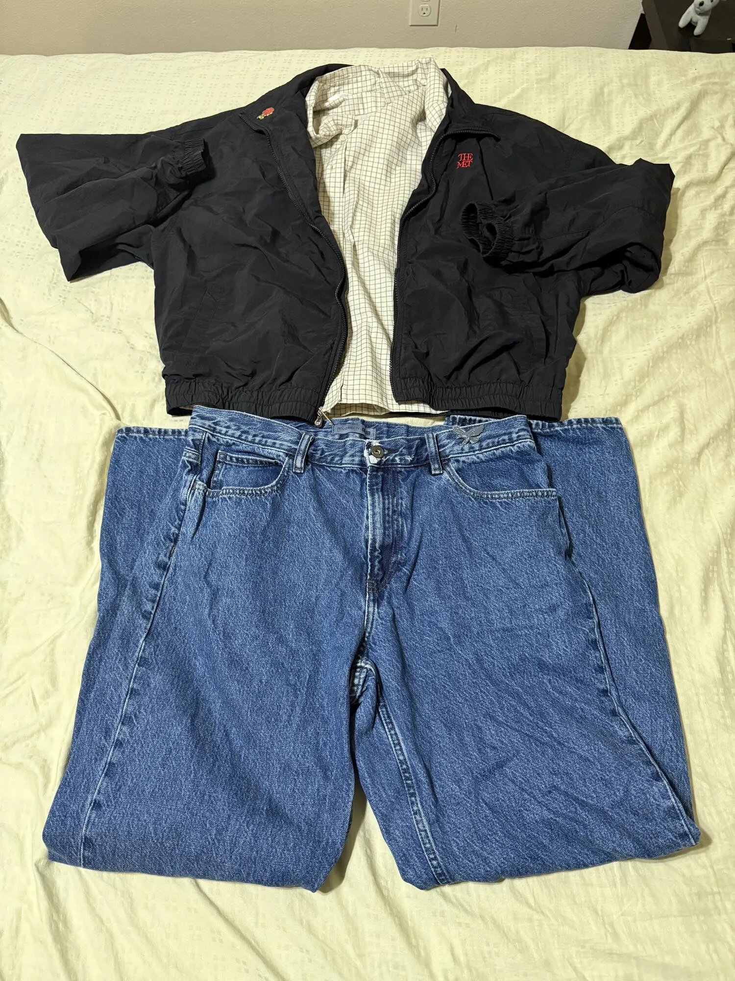 JW Anderson Denim, Zara Graphic Shirt, Met Museum Jacket
